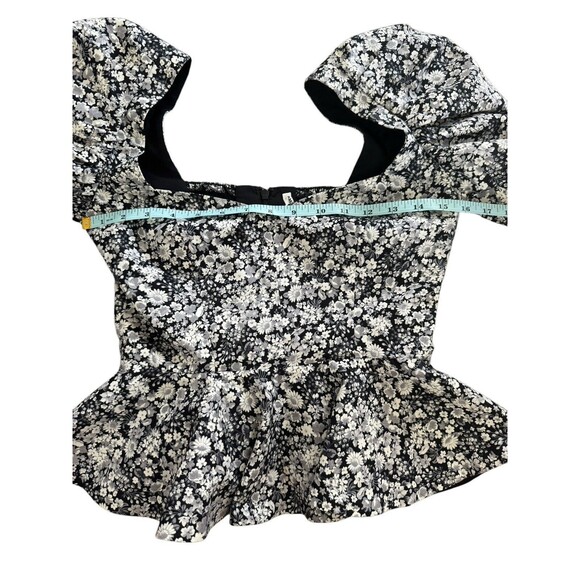 Amanda Uprichard Natasha Top Leola Floral Size S Preppy Peplum Classy Workwear - Picture 8 of 8